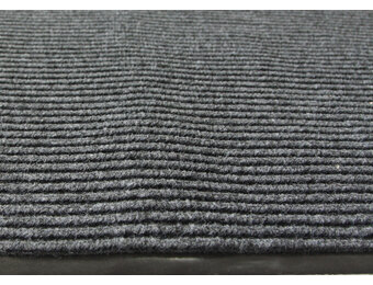 Droogloopmat - donkergrijs - 120 x 180 cm – geribbelde deurmat