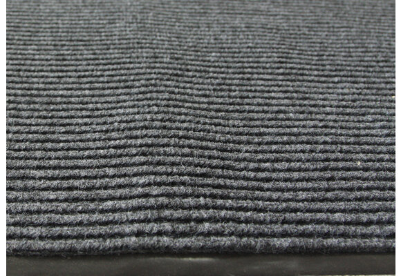Droogloopmat - donkergrijs - 120 x 180 cm – geribbelde deurmat