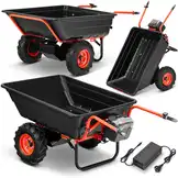 Elektrische kruiwagen - 300L - 300 kg hefvermogen - zwart