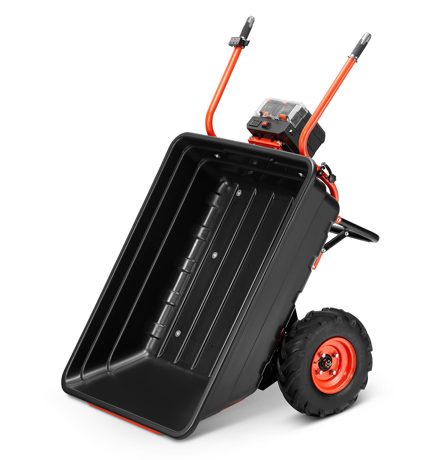 Elektrische kruiwagen - 300L - 300 kg hefvermogen - zwart