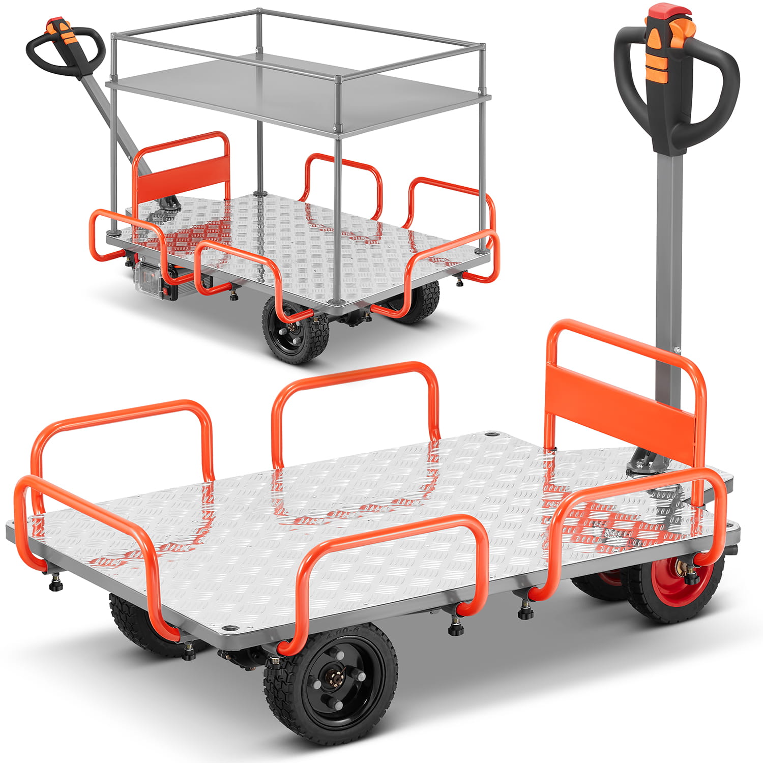 Elektrische plateauwagen - 140x85 cm - tot 400 kg - 400W
