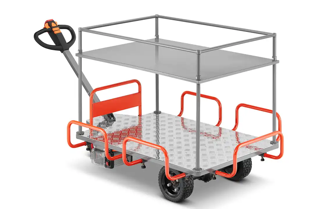 Elektrische plateauwagen - 140x85 cm - tot 400 kg - 400W