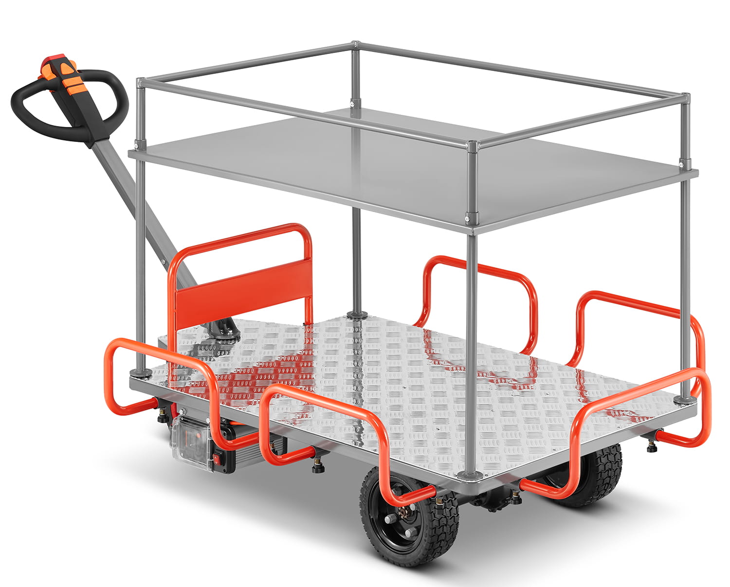 Elektrische plateauwagen - 140x85 cm - tot 400 kg - 400W