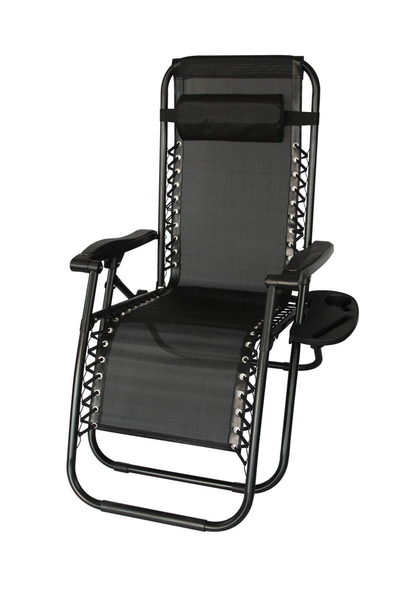 Ligstoel tuin - ligbed - 157,5 x 63,5 x 81 cm - zwart