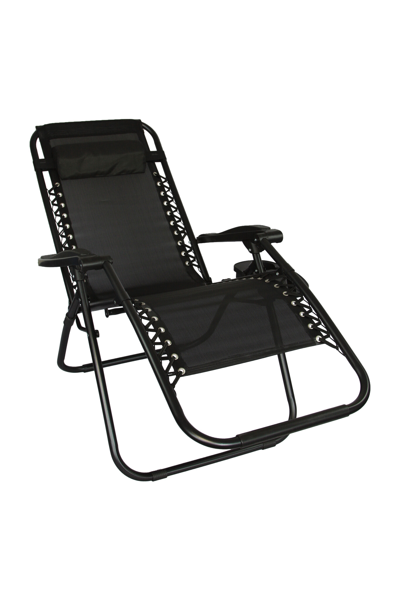 Ligstoel tuin - ligbed - 157,5 x 63,5 x 81 cm - zwart