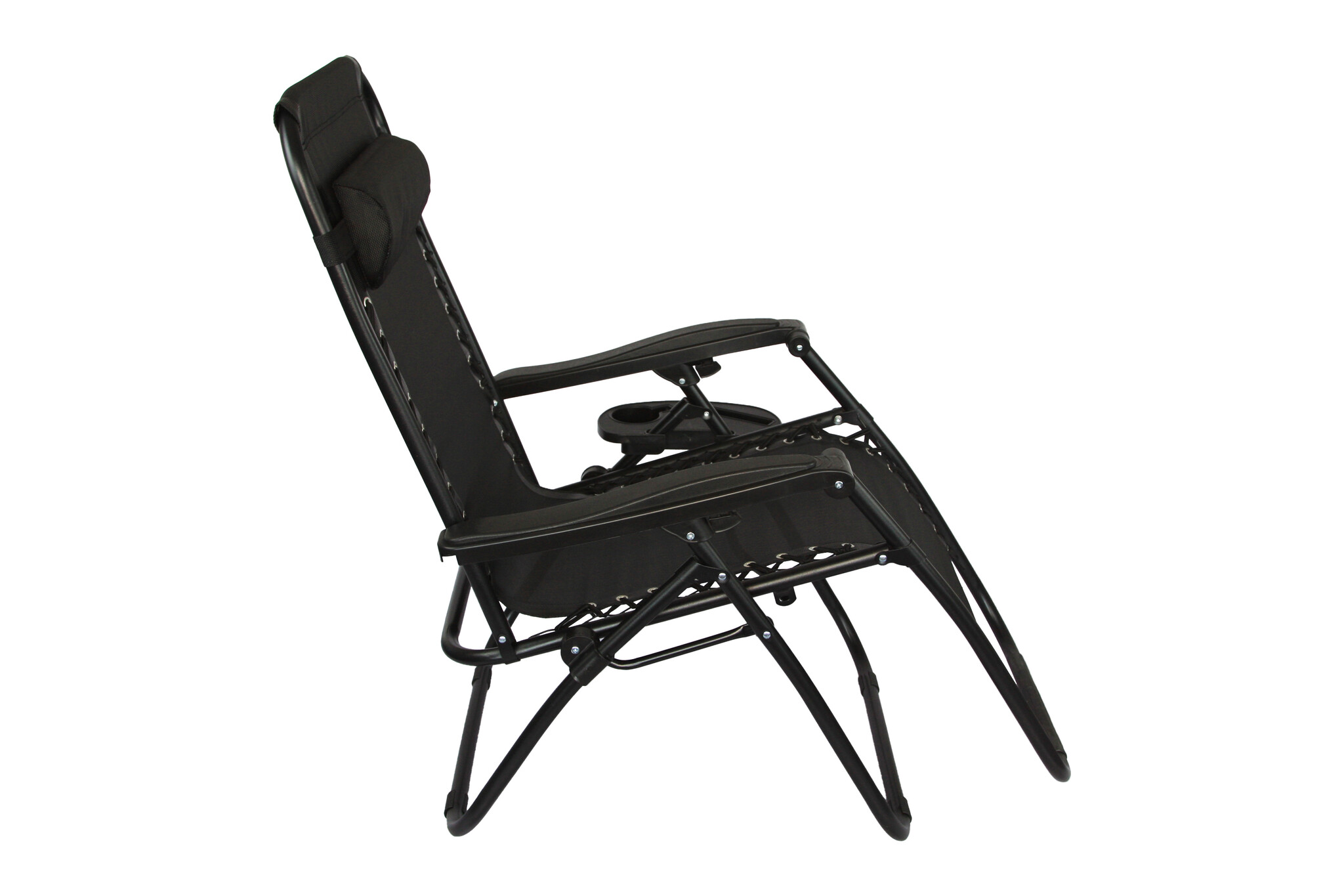 Ligstoel tuin - ligbed - 157,5 x 63,5 x 81 cm - zwart