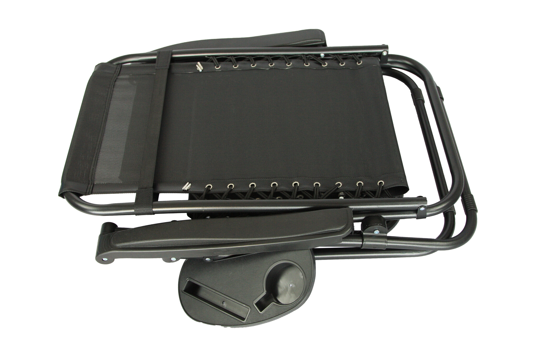 Ligstoel tuin - ligbed - 157,5 x 63,5 x 81 cm - zwart