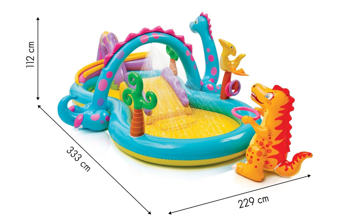 INTEX - zwembad met glijbaan - speelzwembad - dinosaurus