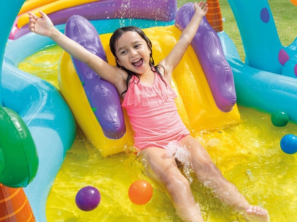 INTEX - zwembad met glijbaan - speelzwembad - dinosaurus