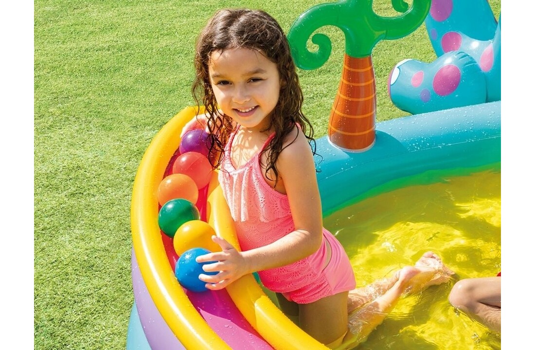 INTEX - zwembad met glijbaan - speelzwembad - dinosaurus