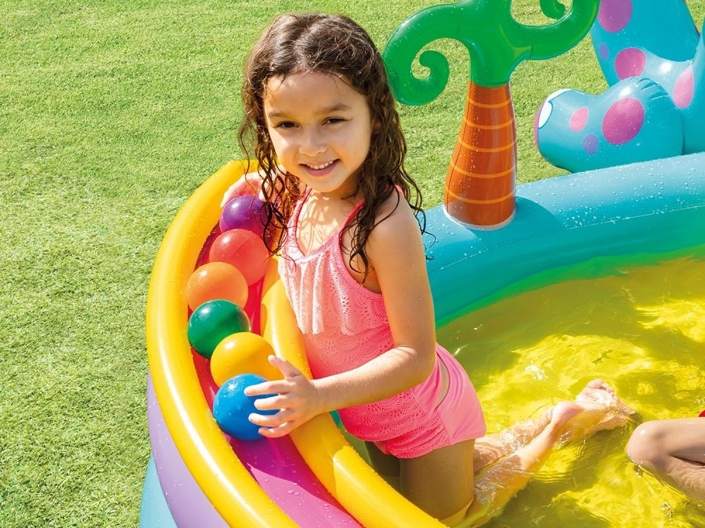 INTEX - zwembad met glijbaan - speelzwembad - dinosaurus