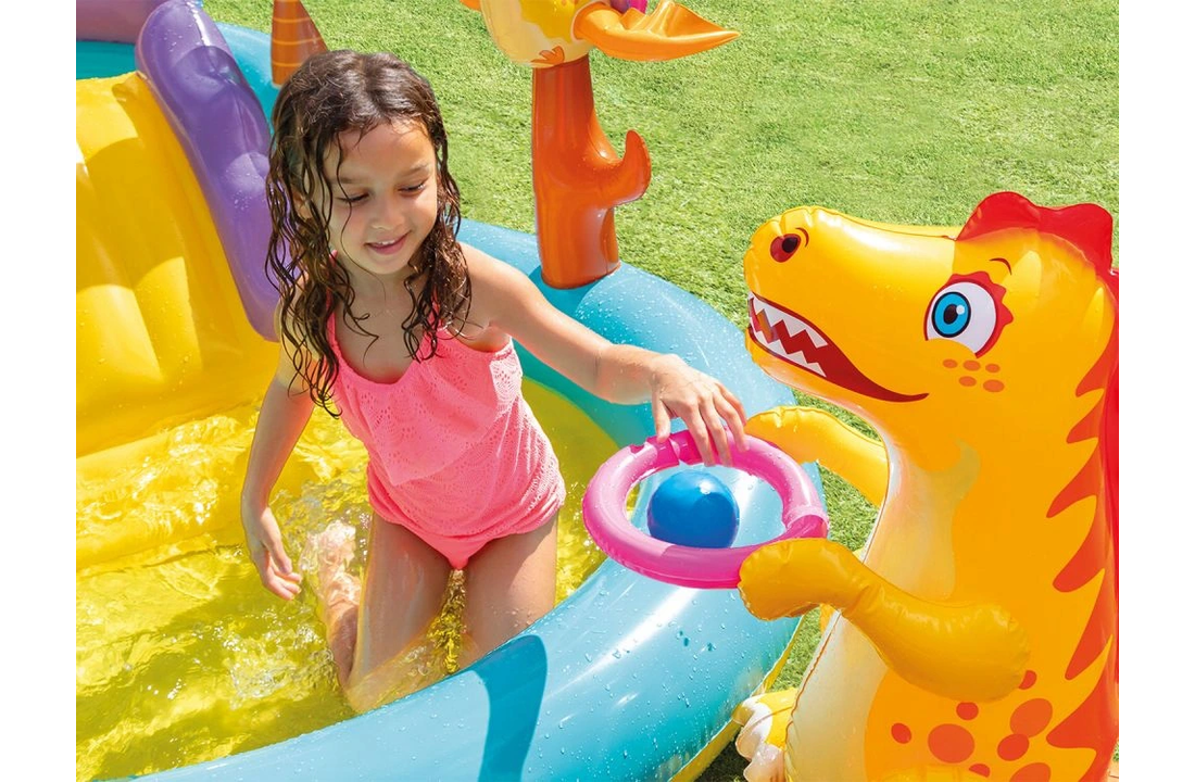 INTEX - zwembad met glijbaan - speelzwembad - dinosaurus