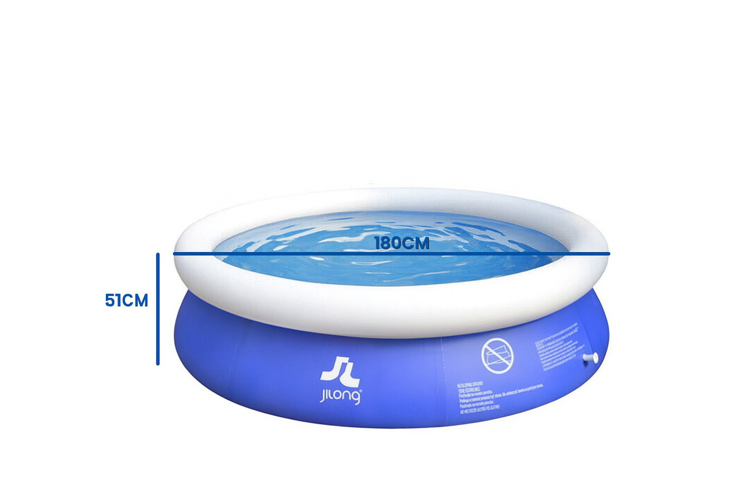 Jilong opblaaszwembad - 183x51 cm - blauw