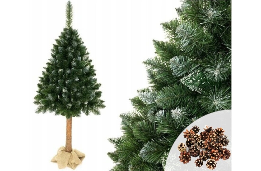Kunstkerstboom 180 cm – dennenboom met sneeuw en glitters