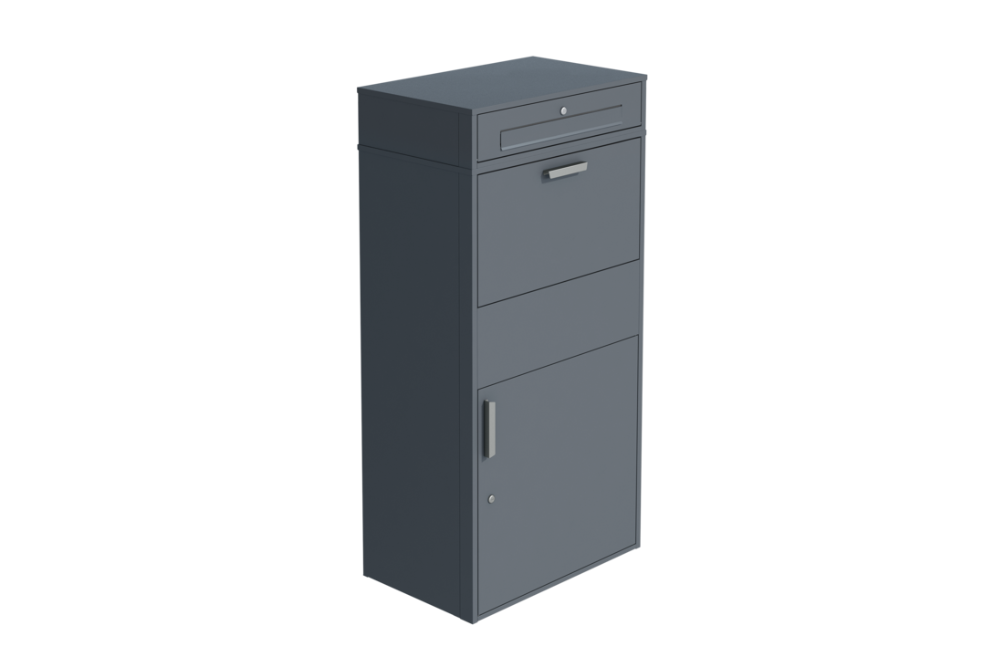 Pakketbrievenbus groot - 150 cm - staal - antraciet
