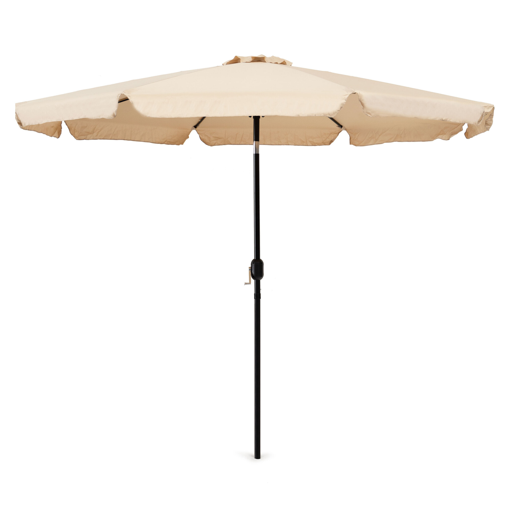 Parasol - waterdicht polyester - kantelbaar - 300 cm - beige