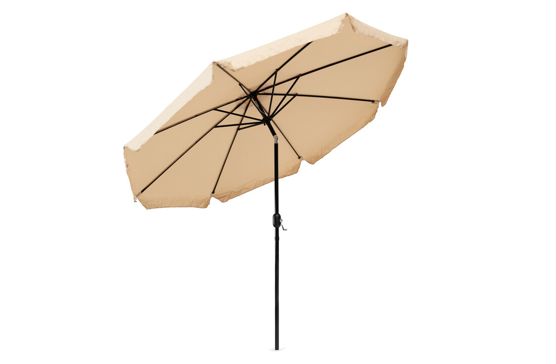 Parasol - waterdicht polyester - kantelbaar - 300 cm - beige