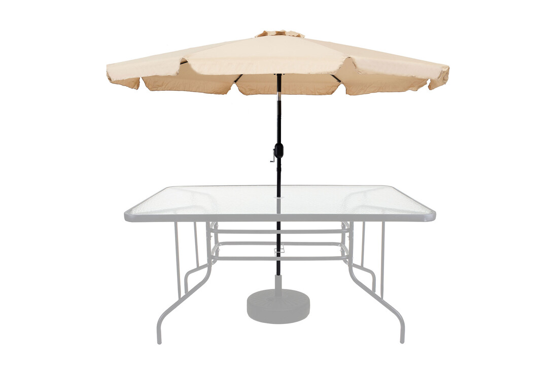 Parasol - waterdicht polyester - kantelbaar - 300 cm - beige