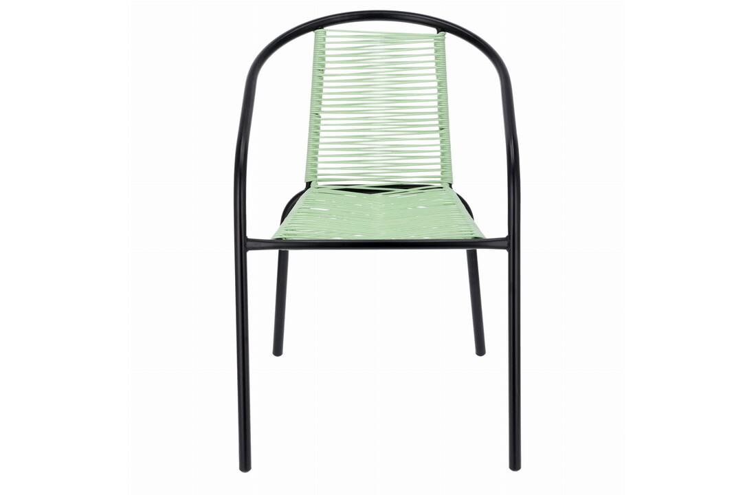 Tuinstoel staal met gevlochten zitting – 72 cm – groen