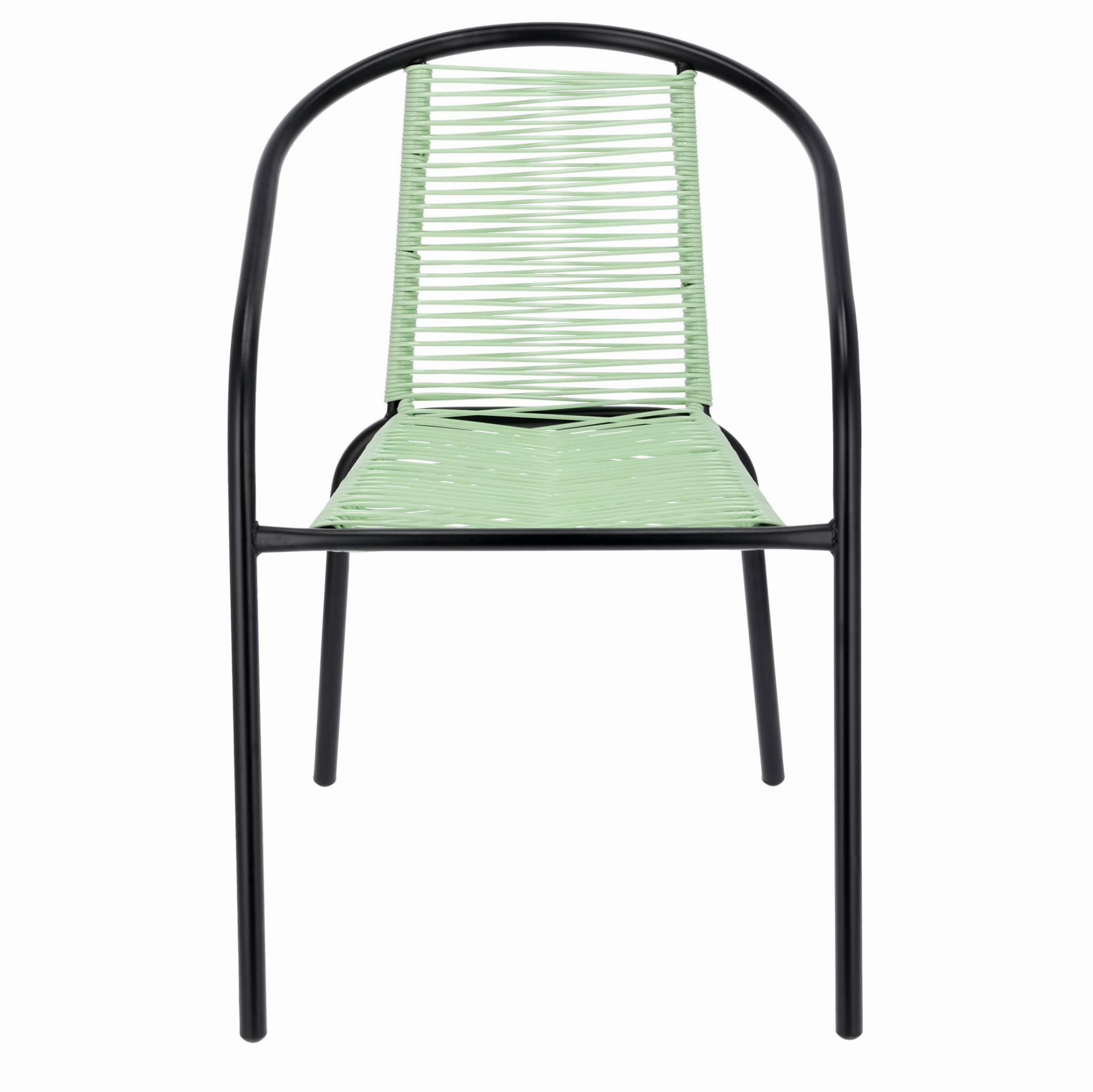 Tuinstoel staal met gevlochten zitting – 72 cm – groen