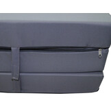 Opvouwbaar matras - waterdicht - 195x65x10 cm - grijs