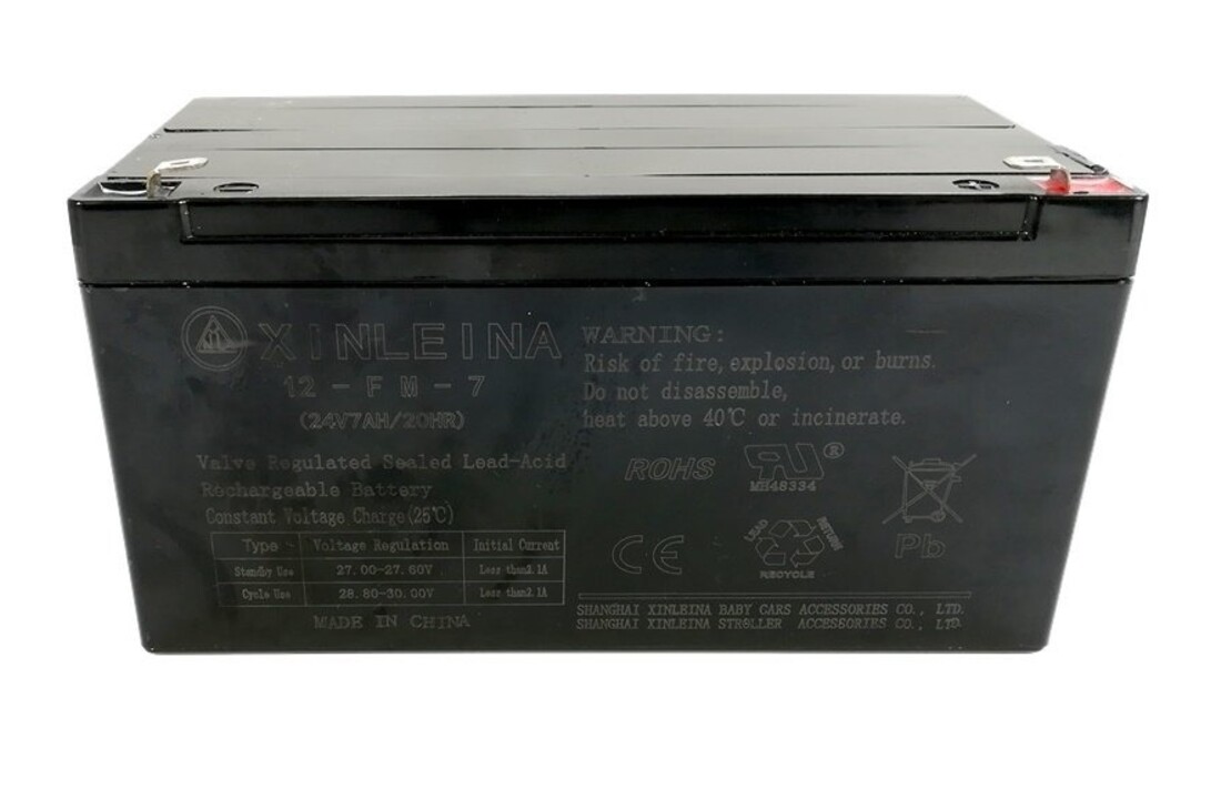 Gel accu voor elektrische kinderauto 24V - 7AH