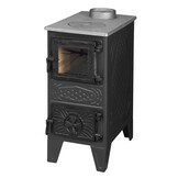 Houtfornuis - houtkachel - zwart - 5,5 kW - verwarmt tot 50 m²