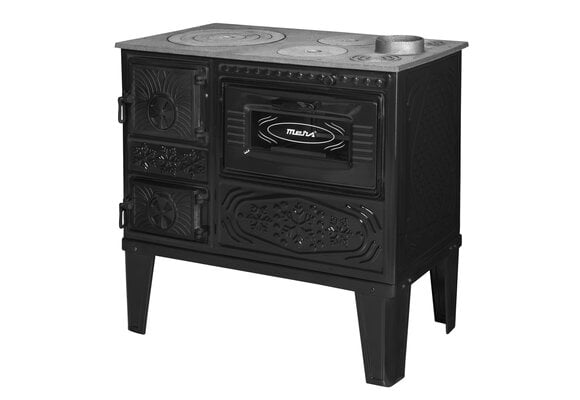 Houtfornuis - houtkachel - zwart - 7,85 kW - verwarmt tot 55 m²