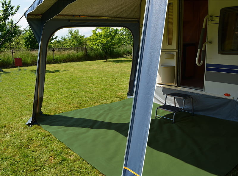 Tenttapijt - grondzeil voortent - 430g - 250 cm breed - blauw