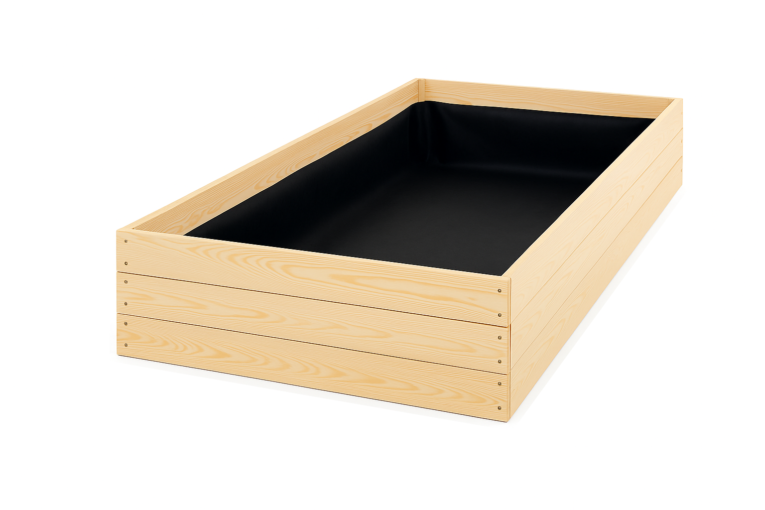 Moestuinbak - kweekbak - 200x100x27 cm - hout - met gronddoek