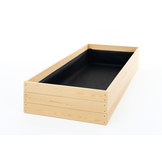 Moestuinbak - kweekbak - 240x80x27 cm - hout - met gronddoek