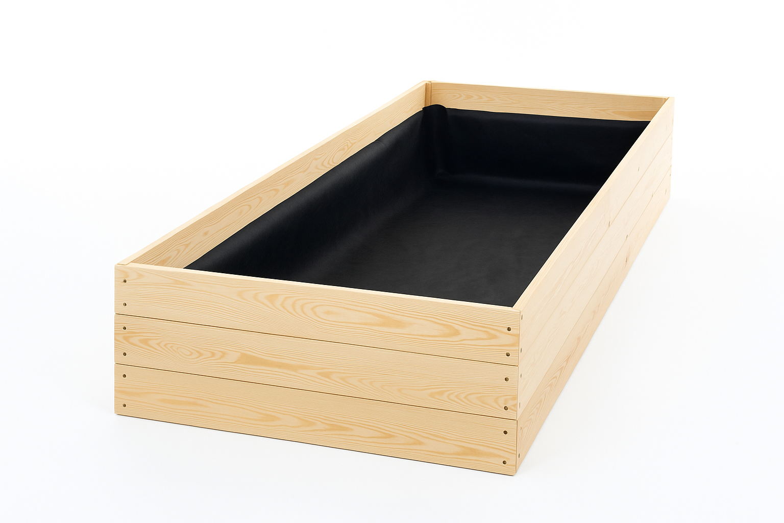 Moestuinbak - kweekbak - 240x80x27 cm - hout - met gronddoek