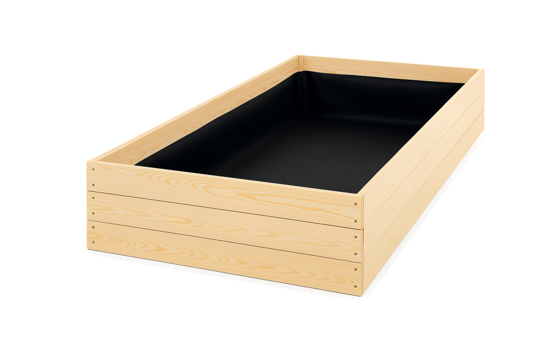 Moestuinbak - kweekbak - 240x100x27 cm - hout - met gronddoek
