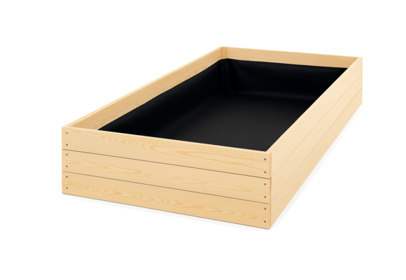 Moestuinbak - kweekbak - 240x100x27 cm - hout - met gronddoek