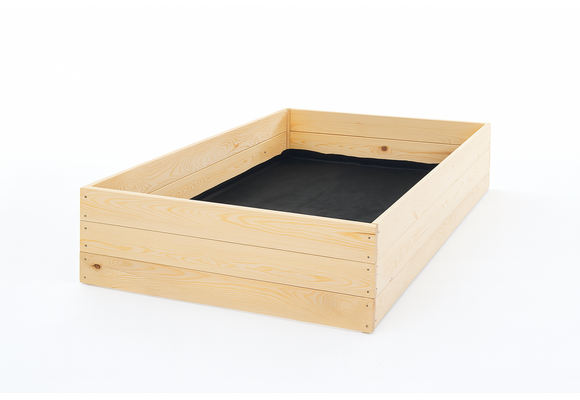 Moestuinbak - kweekbak - 240x120x27 cm - hout - met gronddoek