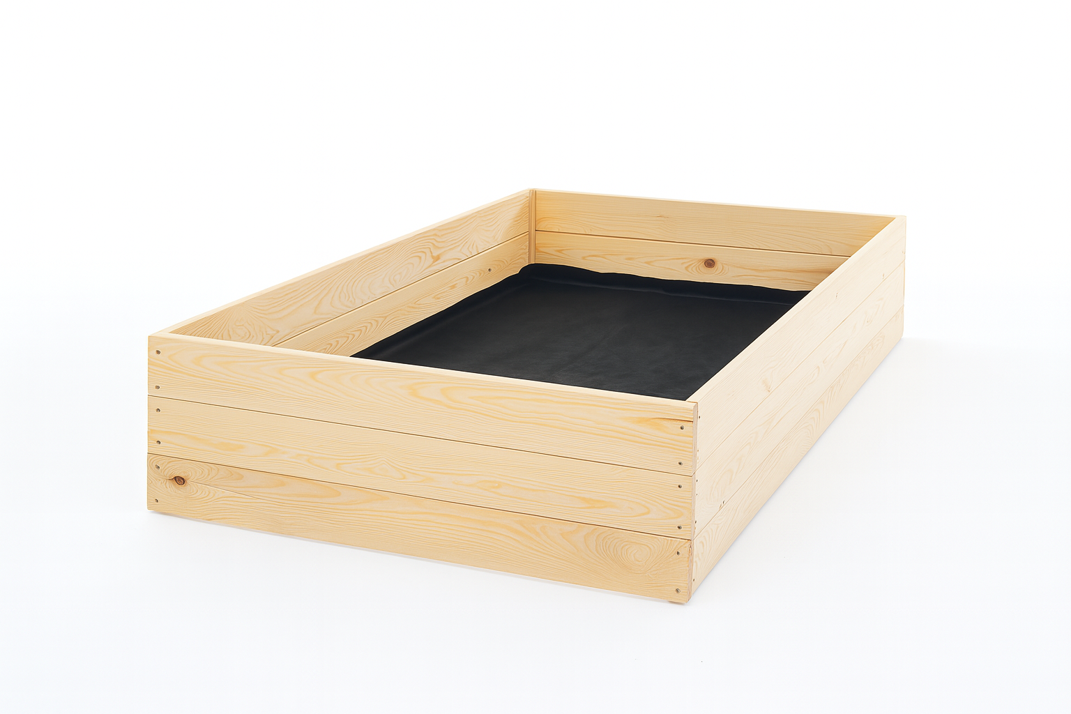 Moestuinbak - kweekbak - 240x120x27 cm - hout - met gronddoek