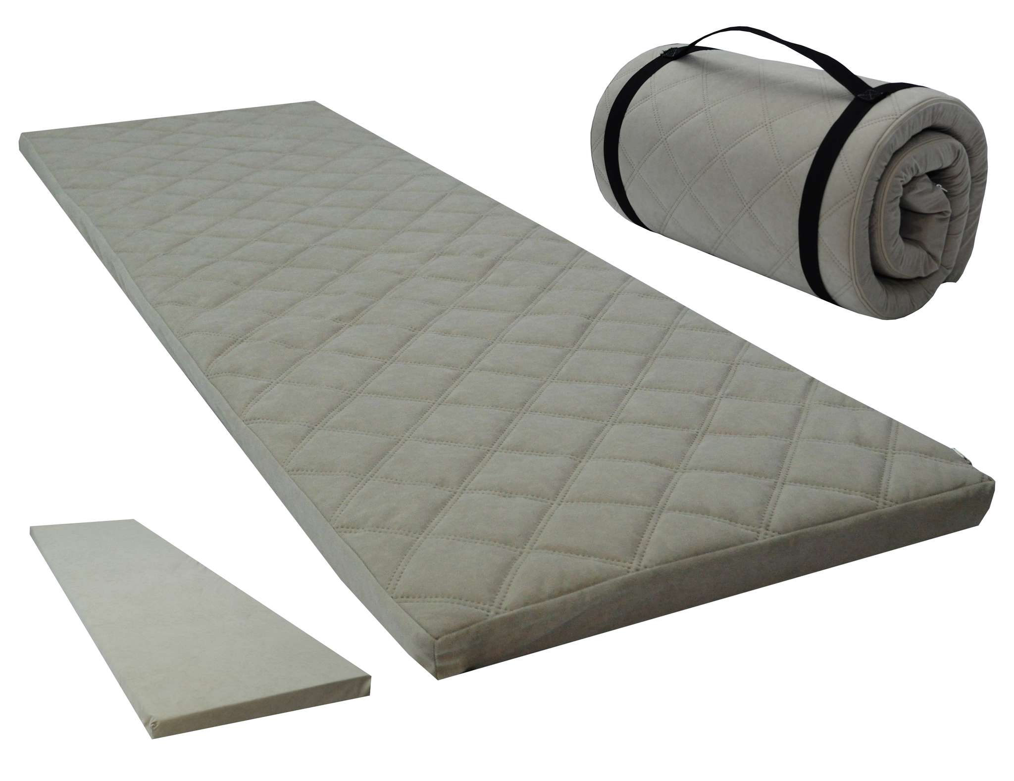 Opvouwbaar matras - slaapmat - 60x198x5cm - gewatteerd - beige