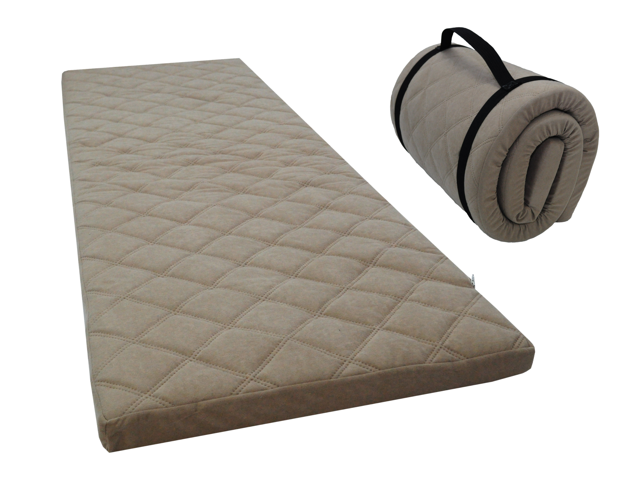 Opvouwbaar matras - slaapmat - 60x198x5cm - gewatteerd - bruin