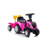Speelgoed tractor - roze - met aanhanger - tot 25 kg -  91x 29x44 cm