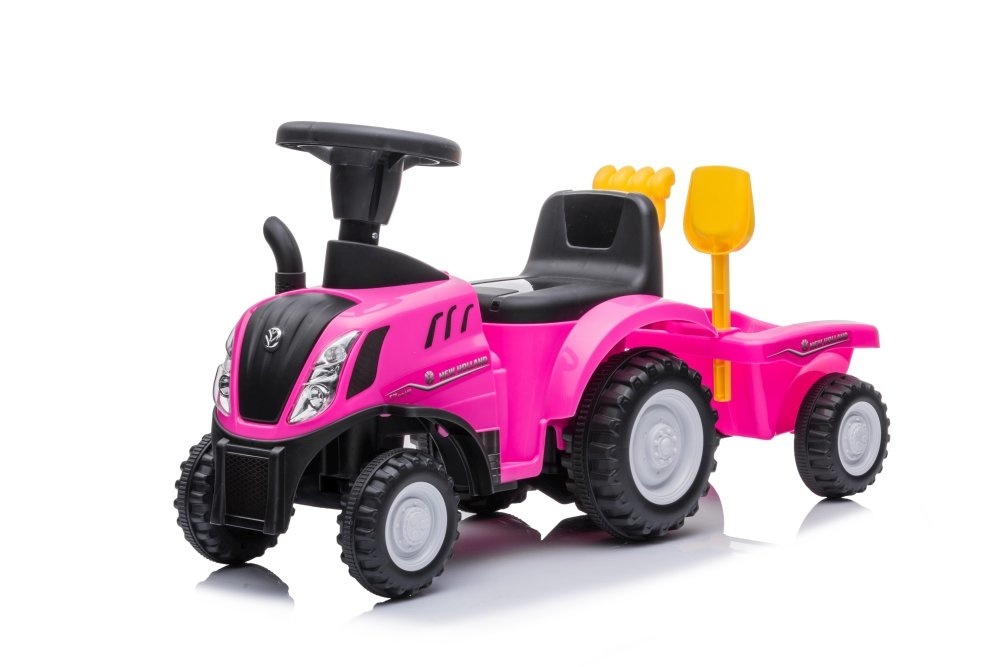 Speelgoed tractor - roze - met aanhanger - tot 25 kg - 91x 29x44 cm