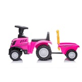 Speelgoed tractor - roze - met aanhanger - tot 25 kg -  91x 29x44 cm