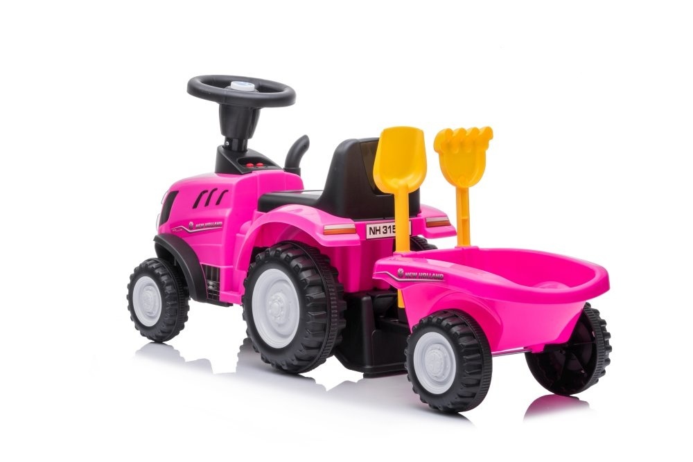 Speelgoed tractor - roze - met aanhanger - tot 25 kg - 91x 29x44 cm