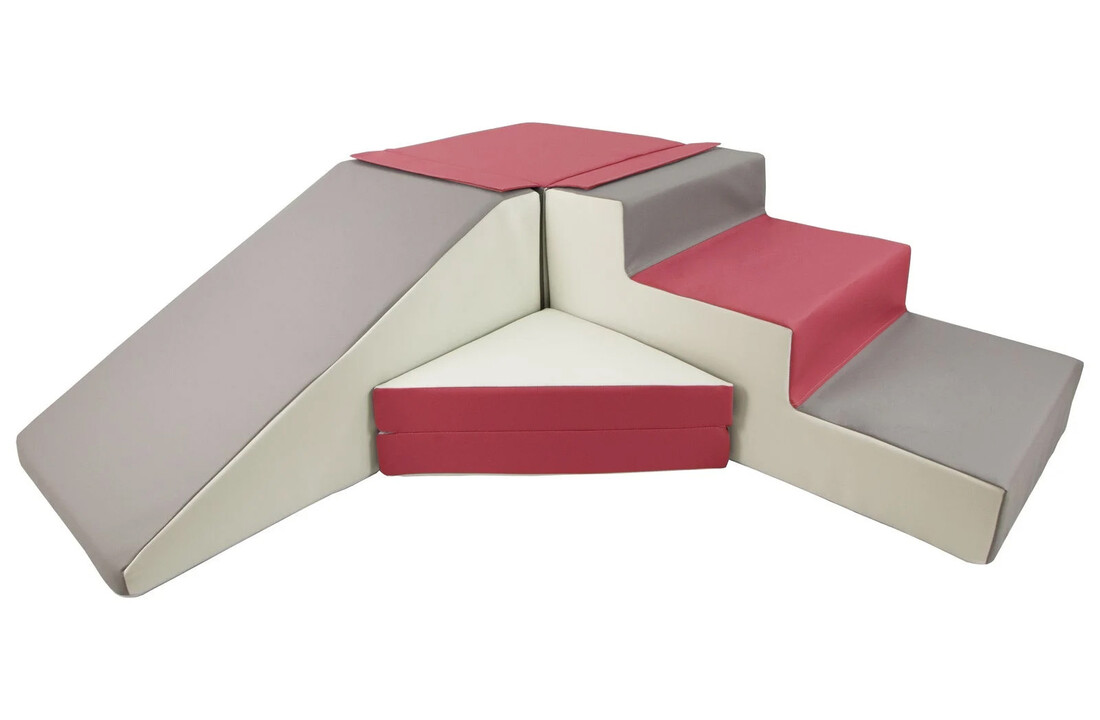 Schuimglijbaan - 40 cm hoog - wit, grijs, paars