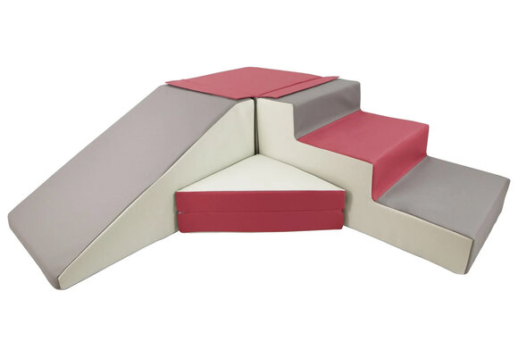 Schuimglijbaan - 40 cm hoog - wit, grijs, paars