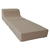 Opvouwbaar matras - logeermatras en zitstoel in één - beige