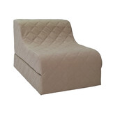 Opvouwbaar matras - logeermatras en zitstoel in één - beige