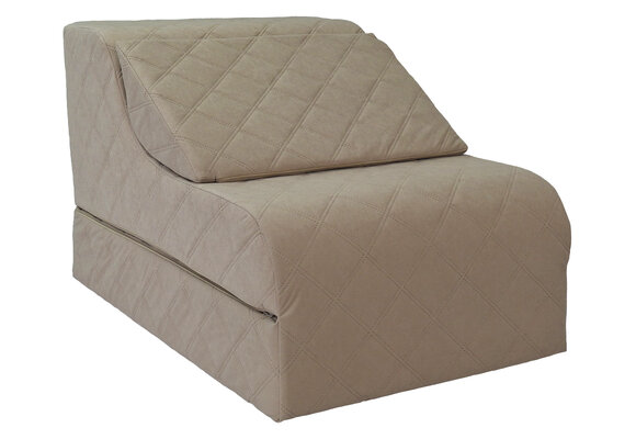 Opvouwbaar matras - logeermatras en zitstoel in één - beige