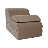 Opvouwbaar matras - logeermatras en zitstoel in één - bruin