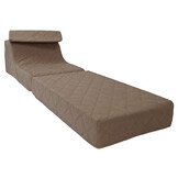 Opvouwbaar matras - logeermatras en zitstoel in één - bruin