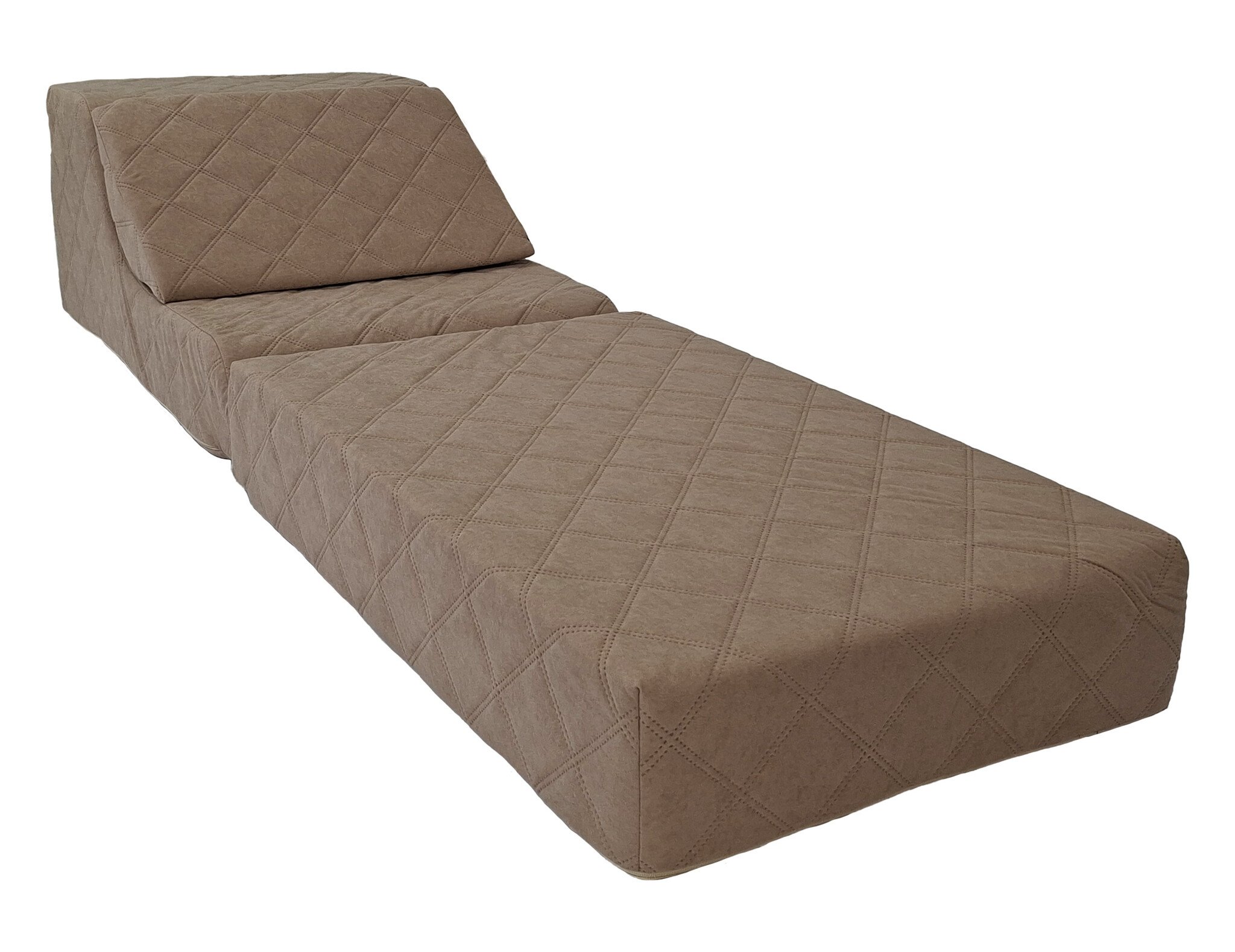 Opvouwbaar matras - logeermatras en zitstoel in één - bruin